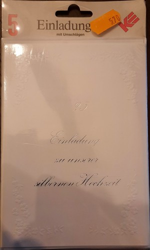 Einladungen zur silberhochzeit - zur,