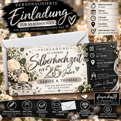 Einladung silberhochzeit - einladung,