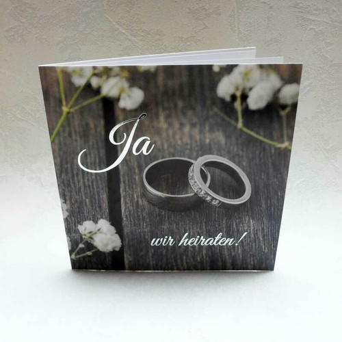 Hochzeitskarte ja wir - hochzeitskarte,