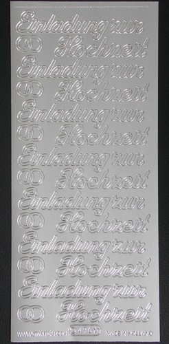 Sticker zur hochzeit silber - zur,