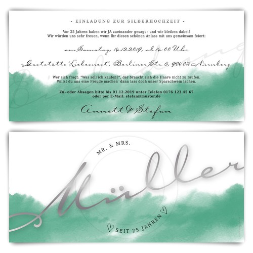 Silberne hochzeit - silberne,